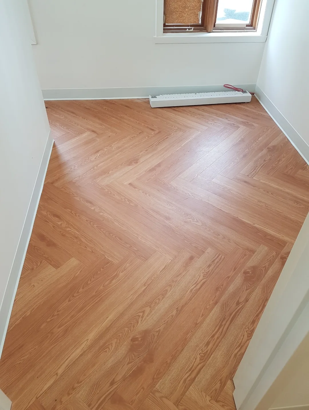 Chambre, vinyle à chevrons