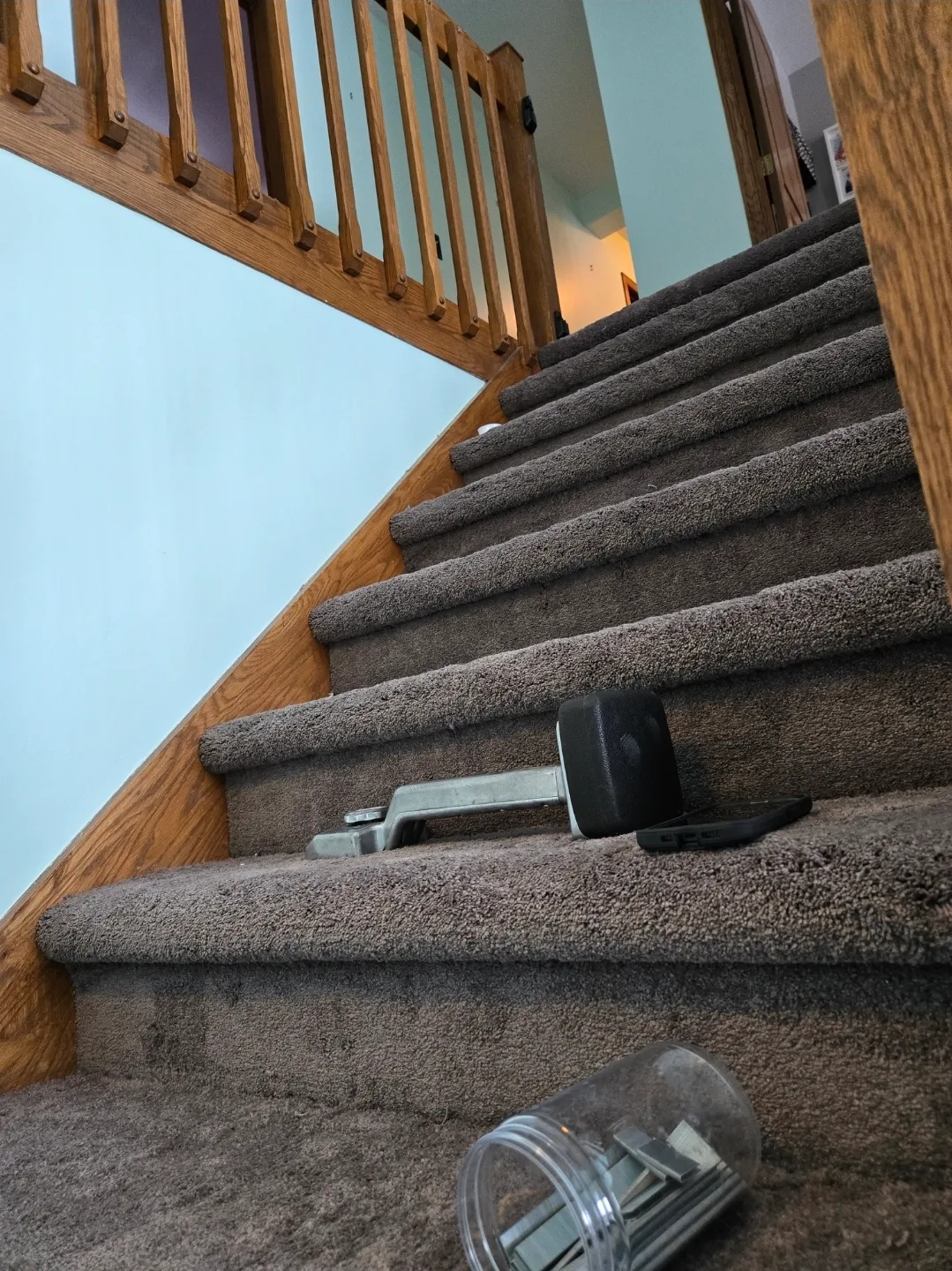 Escalier, pose en cours